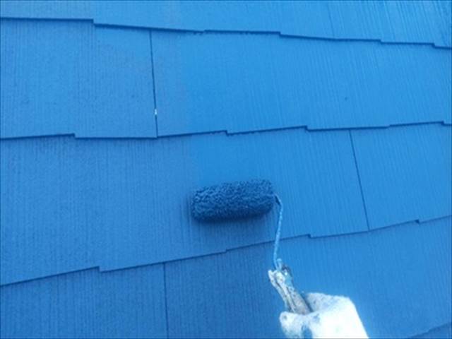 屋根塗装　上塗り（2回目）